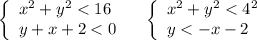 \left\{\begin{array}{l}x^2+y^2