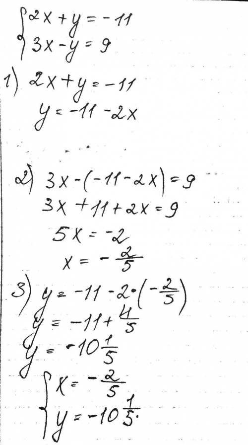 Решите методом подстановки систему уравнений ​