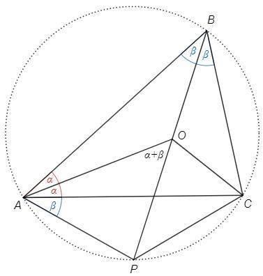 Точка О - центр вписанной в треугольник АВС окружности. Прямая ВО вторично пересекает описанную окол