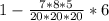 1 - \frac{7*8*5}{20*20*20} * 6