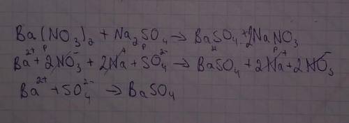 3. Складіть молекулярні та іонні рівняння реакцій, що відбуваються в розчинах: а) нітрат барію та су
