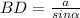 BD=\frac{a}{sin \alpha }