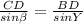 \frac{CD}{sin \beta } =\frac{BD}{sin Y}