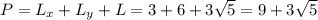 P=L_x+L_y+L=3+6+3\sqrt{5} =9+3\sqrt{5}