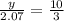 \frac{y}{2.07} = \frac{10}{3}