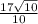 \frac{17 \sqrt{10} }{10}