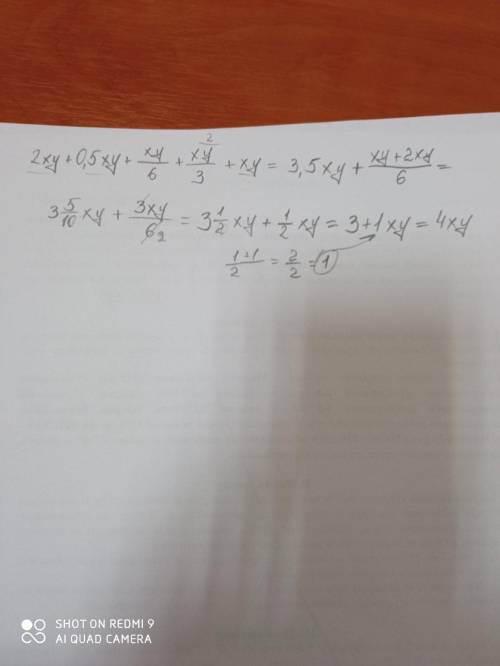 2xy+0,5xy+(xy):6+(xy):3+xy всё расписать