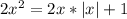 \\\\2x^2=2x*|x|+1