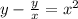 y - \frac{y}{x} = x {}^{2}