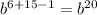 b^{6+15-1}= b^{20}