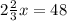 2\frac{2}{3} x = 48