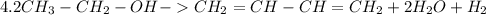 4. 2CH_3-CH_2-OH-CH_2=CH-CH=CH_2+2H_2O+H_2