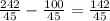 \frac{242}{45} -\frac{100}{45} =\frac{142}{45}