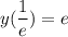 y(\dfrac1e)=e