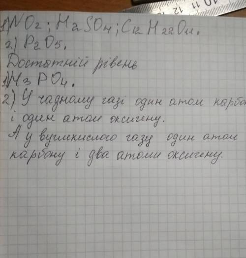 Середній рівень Завдання 1. Запиcати хімічні формули за їхньою вимовою: ен-о-два; аш- два-ес-о-чотир