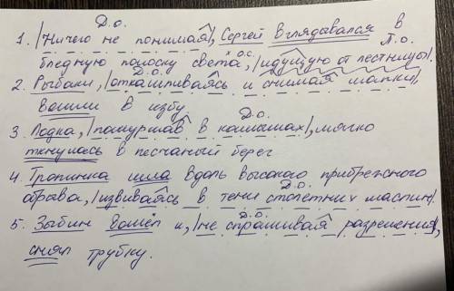 Подчеркните деепричастные и причастные обороты , выделите суффиксы деепричастных оборотов