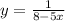 y=\frac{1}{8-5x}