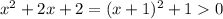 x^2+2x+2=(x+1)^2+10