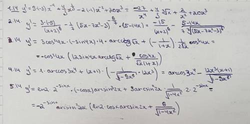 решить математику! Тема: Вычисление производных сложных функций.! От