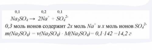 В водном растворе натрий сульфата содержится 0.3 моль ионов. какую массу этой соли использовали для