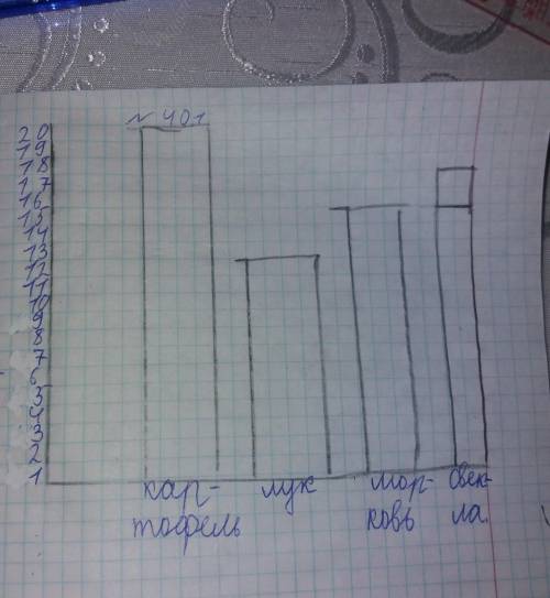 Фермер собрал 20 тонн картофеля, 12 тонн лука, 15 тонн моркови и ,17 тонн свеклы. Представьте эти да