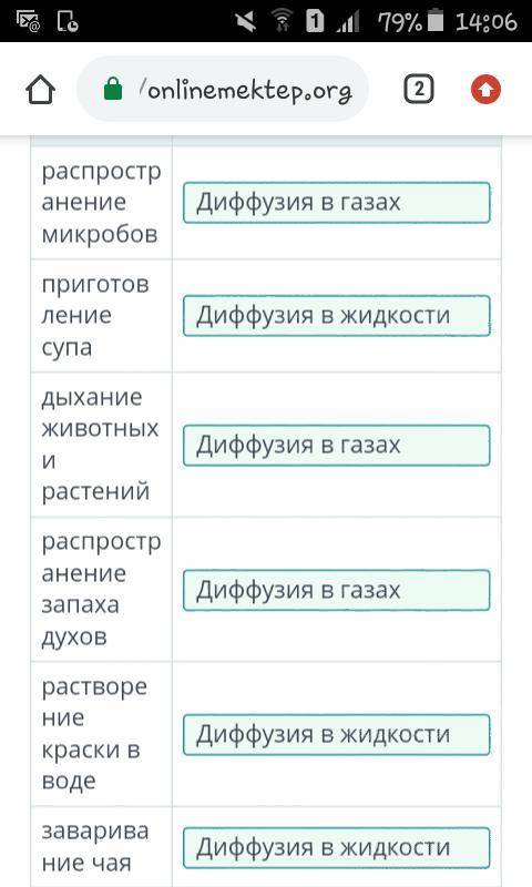 Распредели примеры диффузии на две группы: протекающие в газах и в жидкости. Примеры Диффузия в газ