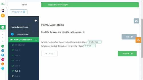 Read the dialogue and click the right answer. TextWhat is Nurlan’s first thought about living in the