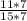 \frac{11*7}{15*7}