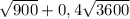 \sqrt{900} +0,4\sqrt{3600}