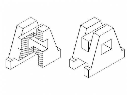 Народ с машиностроительным черчением! Дано 2 вида,нужно сделать 3 и разрезы + построить аксонометрич