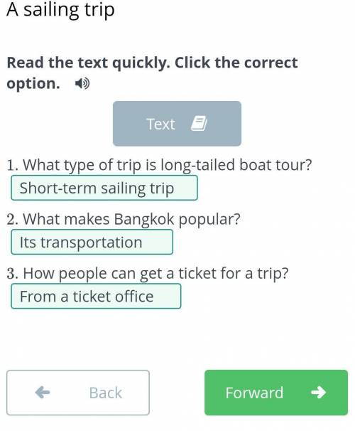 2. What makes Bangkok popular?3. How people can get a ticket for a trip?BackCheck​