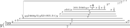 y( \frac{5yy \frac{2 \sqrt[ { + 3 \frac{x { \frac{ \sqrt{yy2444y5)y { {521055.51) {y \frac{x \frac{x \frac{x50 {) {x \frac{)00.5040yx \frac{x \frac{y}{?} }{?} \times \frac{?}{?} \times \frac{?}{?} }{?} }^{2} }^{?} \times \frac{?}{?} }{?} }{?} }{?} }^{?} }^{?} }^{?} } }{?} }^{?} }{?} }^{?} ]{?} }{?} }{?}