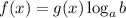 f(x)=g(x)\log_ab