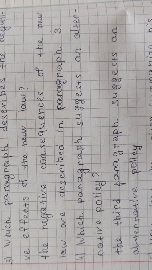 Read the model text and answer the questions 1)what policy does the writer disagree with? 2)Whi woul