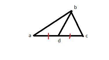 У трикутника авс проведено медіану вd.периметр трикутника abc дорівнює 48 см, периметр трикутника ab