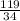 \frac{119}{34}