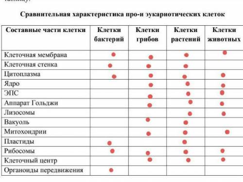 Решите таблицу по биологии​