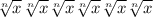 \sqrt[n]{x} \sqrt[n]{x} \sqrt[n]{x} \sqrt[n]{x} \sqrt[n]{x} \sqrt[n]{x}