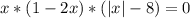 x*(1-2x)*(|x|-8)=0