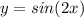 y = sin(2x)