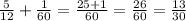 \frac{5}{12} +\frac{1}{60} =\frac{25+1}{60} =\frac{26}{60}=\frac{13}{30}