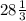 28\frac{1}{3}