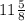 11 \frac{5}{8}