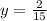 y=\frac{2}{15}