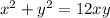 x^2+y^2=12xy