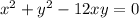 x^2+y^2-12xy=0\\