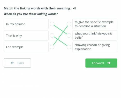 Match the linking words with their meaning.When do you use these linking words​