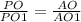 \frac{PO}{PO1} =\frac{AO}{AO1} \\