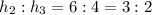 h_{2}:h_{3}=6:4=3:2