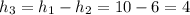 h_{3}= h_{1}-h_{2}=10-6=4